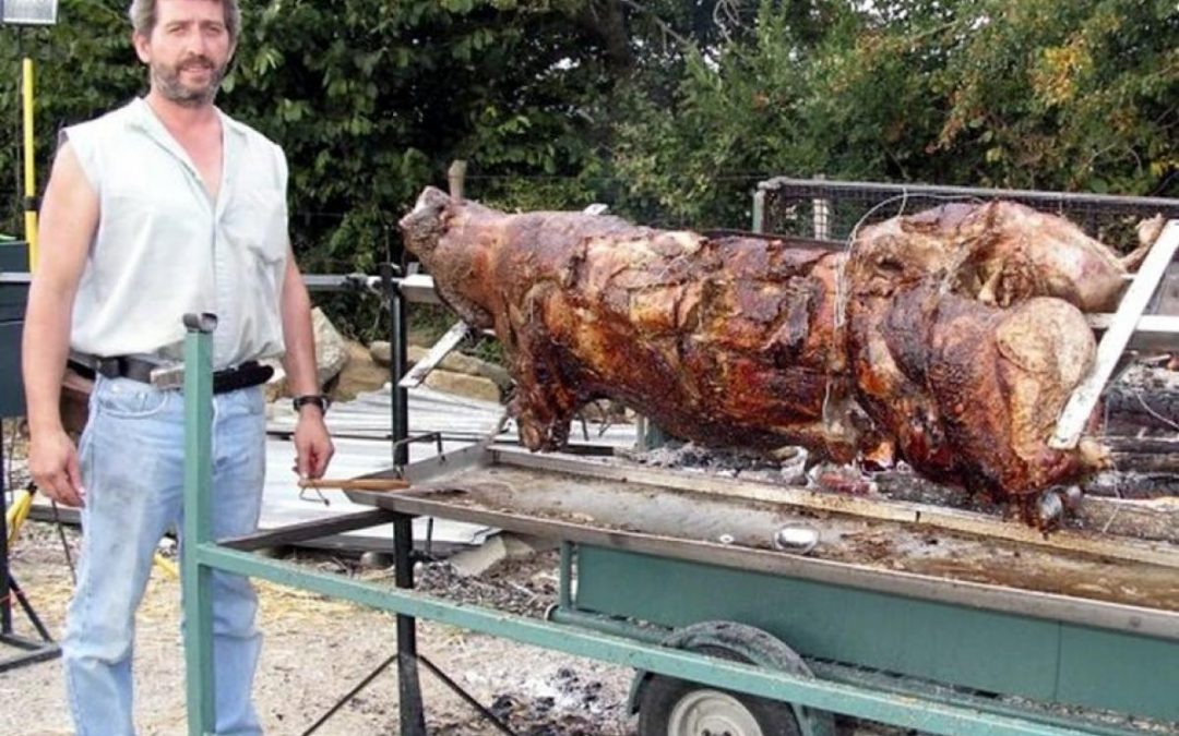 Veau à la broche à Campagne